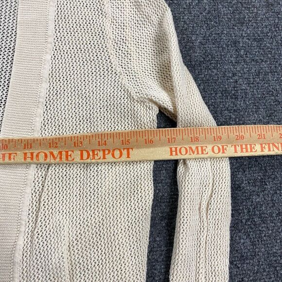 Lucky Brand Cardigan Womens Small Beige Knit Sweater Ramie Blend Adults - Picture 4 of 8